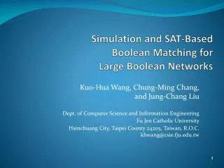 Simulation and SAT-Based Boolean Matching for Large Boolean Networks