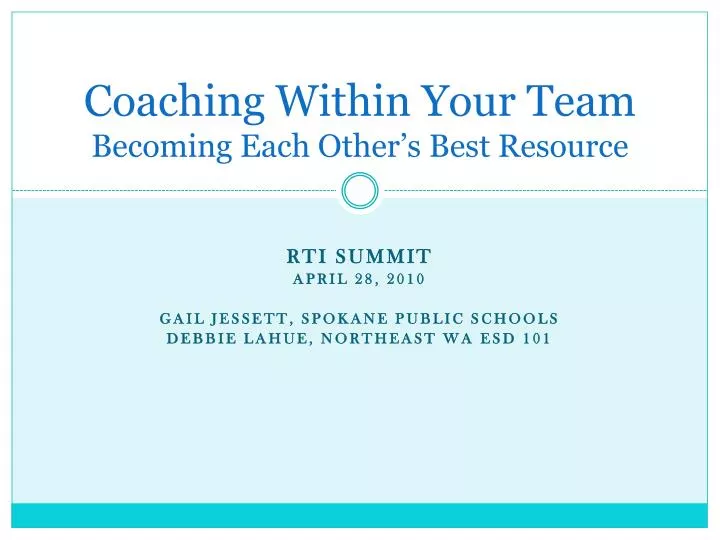 coaching within your team becoming each other s best resource