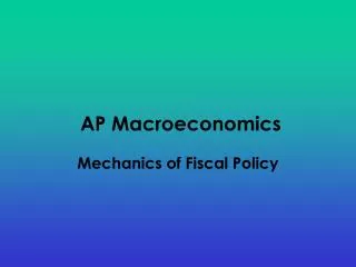 AP Macroeconomics