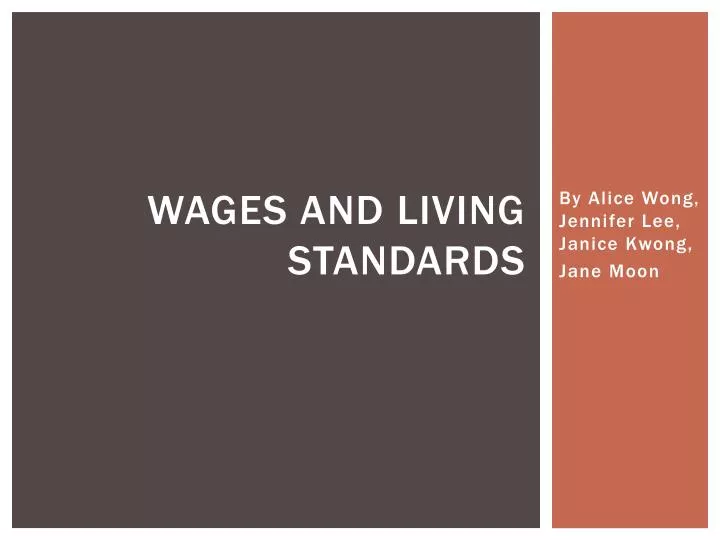 wages and living standards