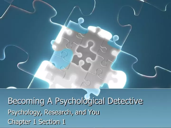 becoming a psychological detective