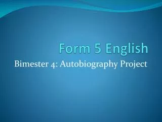 Form 5 English