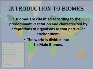 Introduction To Biomes