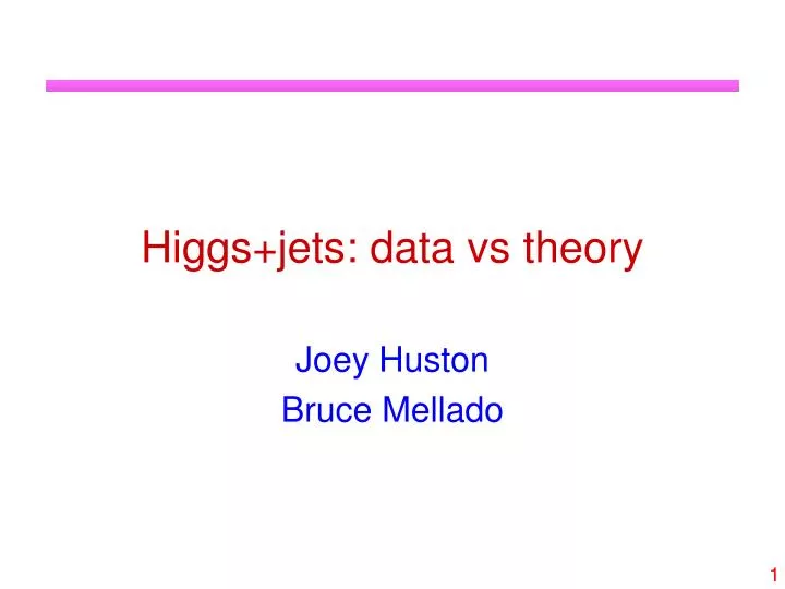 higgs jets data vs theory