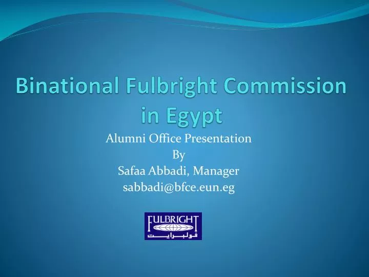 binational fulbright commission in egypt