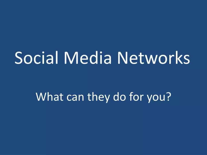 social media networks