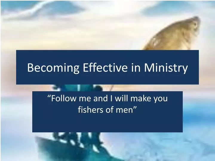 becoming effective in ministry