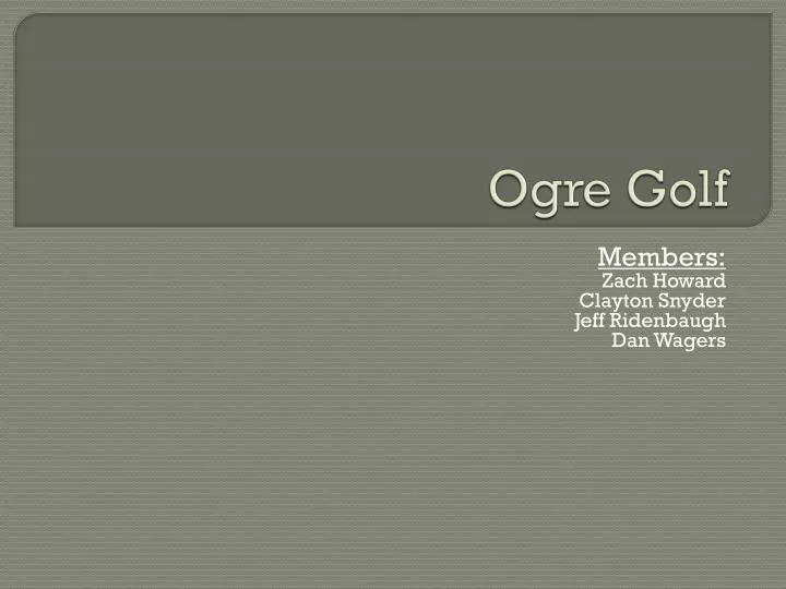 ogre golf