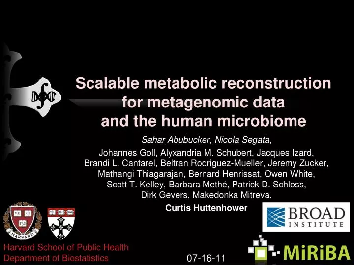 scalable metabolic reconstruction for metagenomic data and the human microbiome