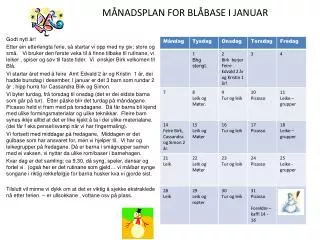 m nadsplan for bl base i januar