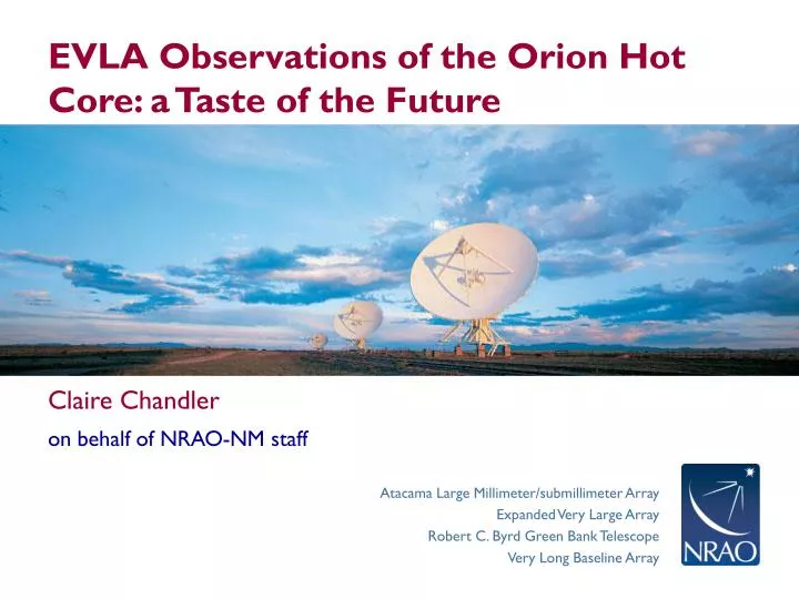 evla observations of the orion hot core a taste of the future