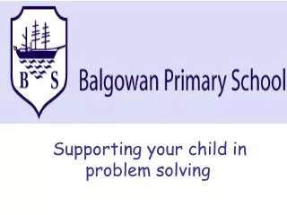 Supporting your child in problem solving