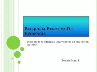b squeda efectiva de evidencia
