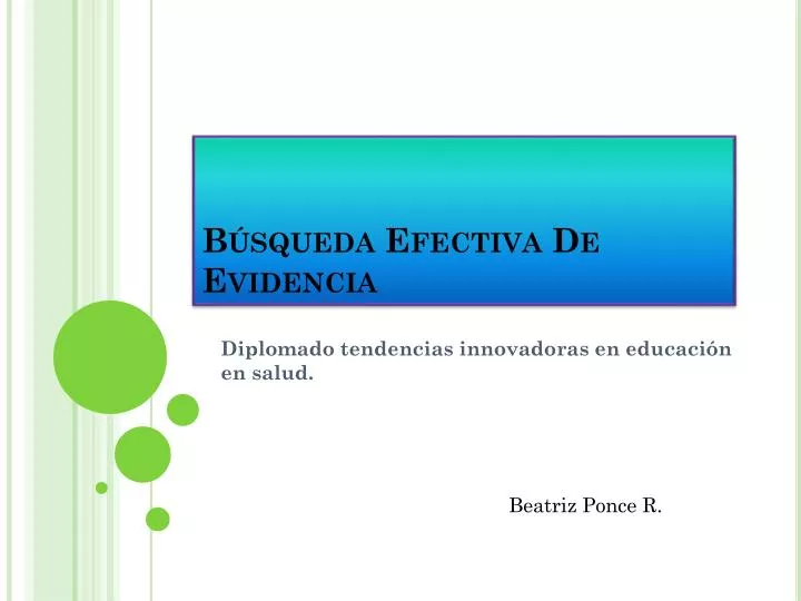 b squeda efectiva de evidencia