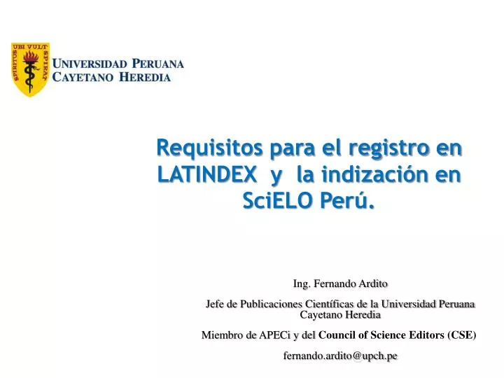 requisitos para el registro en latindex y la indizaci n en scielo per