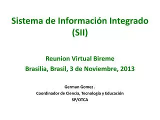 sistema de informaci n integrado sii