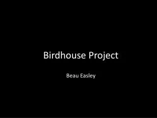 Birdhouse Project Beau Easley