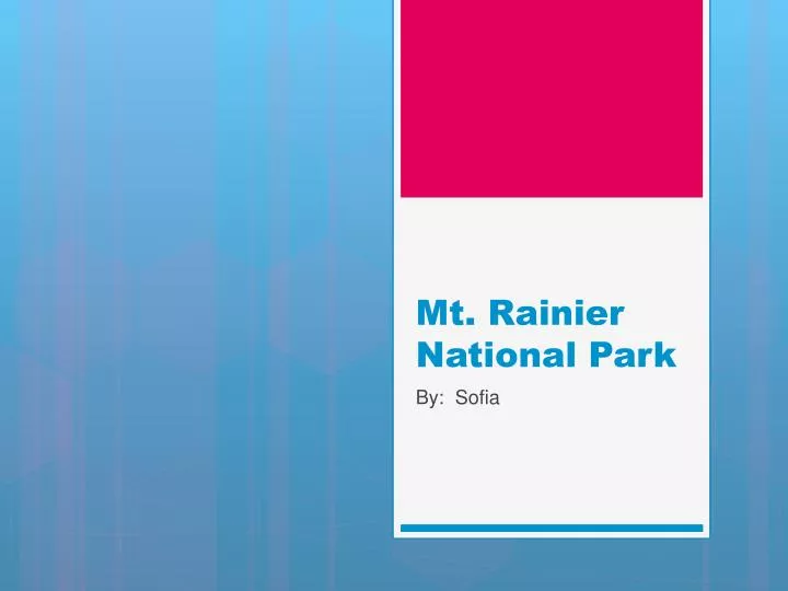 mt rainier national park