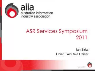 ASR Services Symposium 2011