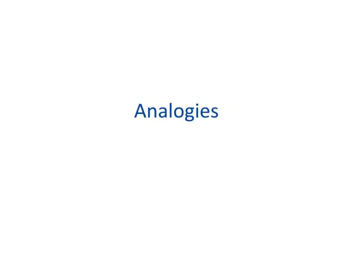 analogies