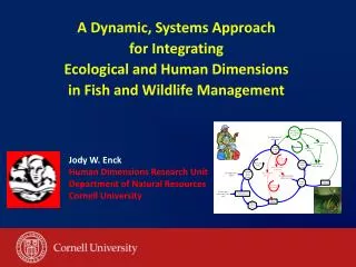 A Dynamic, Systems Approach for Integrating Ecological and Human Dimensions