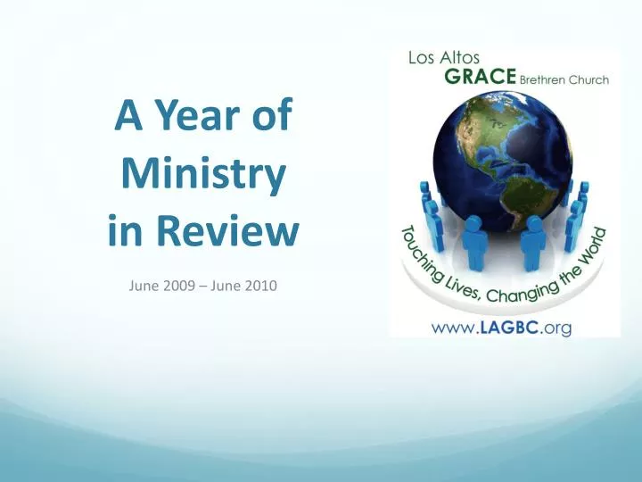 a year of ministry in review