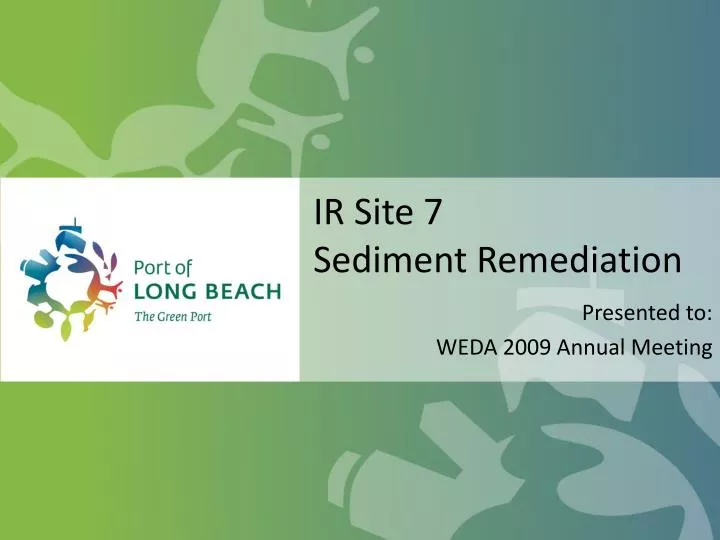 ir site 7 sediment remediation