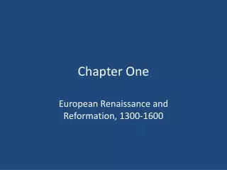 chapter one
