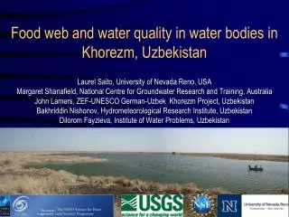 Food web and water quality in water bodies in Khorezm, Uzbekistan