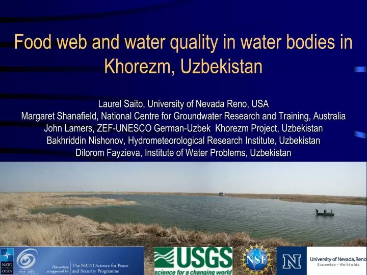 food web and water quality in water bodies in khorezm uzbekistan