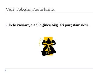 veri taban tasarlama