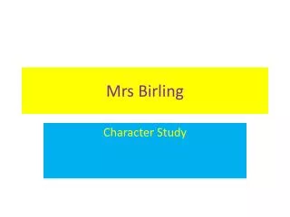 Mrs Birling