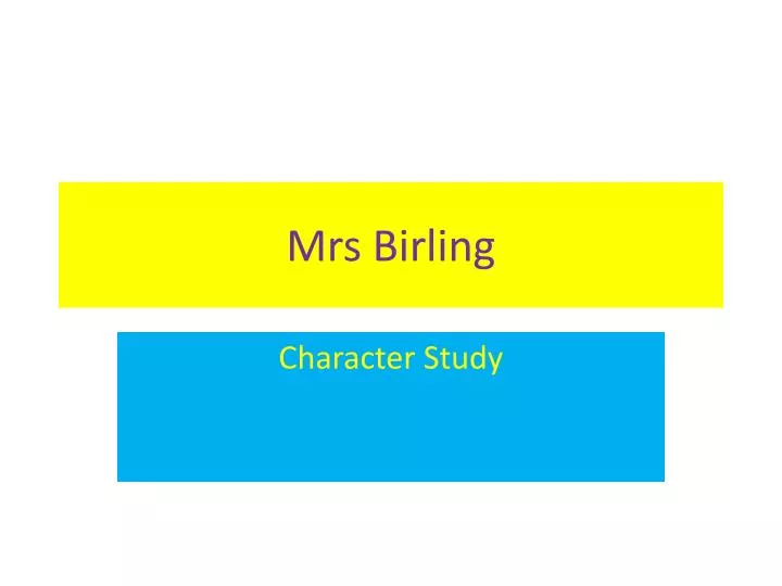 mrs birling