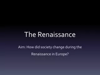 the renaissance