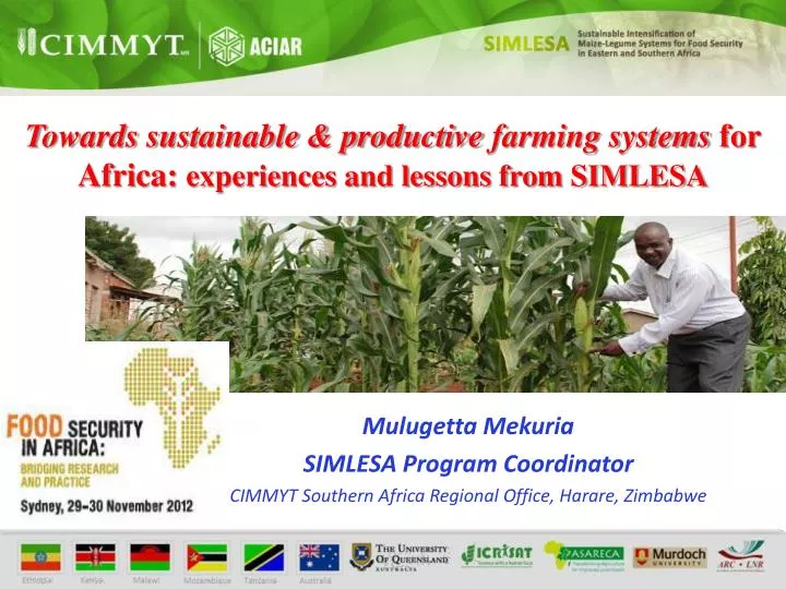 towards sustainable productive farming systems for africa experiences and lessons from simlesa
