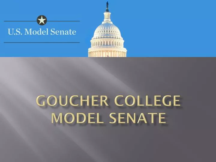 goucher college model senate