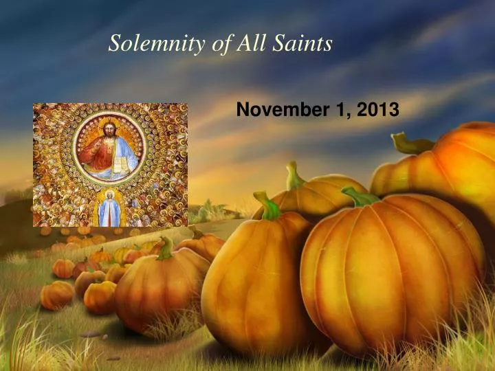 solemnity of all saints