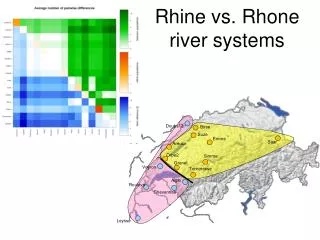 Rhine vs. Rhone river systems