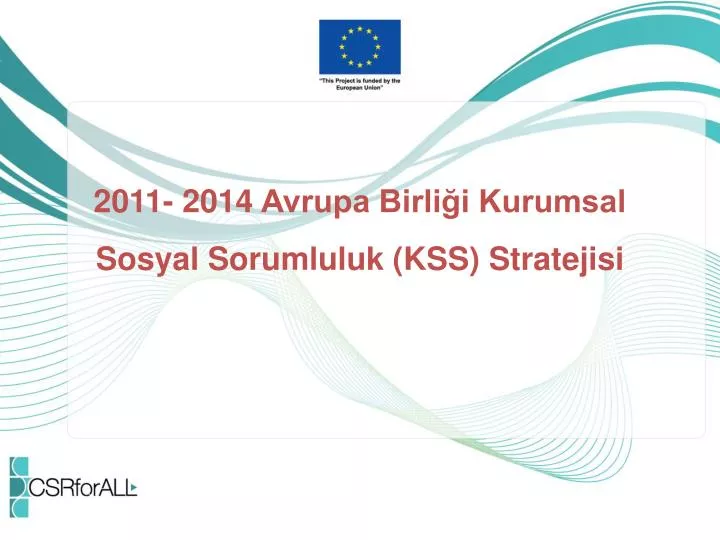 2011 2014 avrupa birli i kurumsal sosyal sorumluluk kss stratejisi