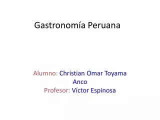 gastronom a peruana