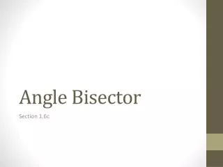 Angle Bisector