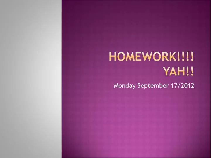 homework yah