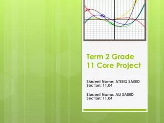 Term 2 Grade 11 Core Project