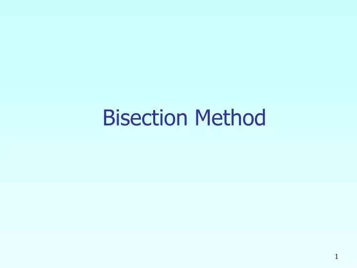 bisection method