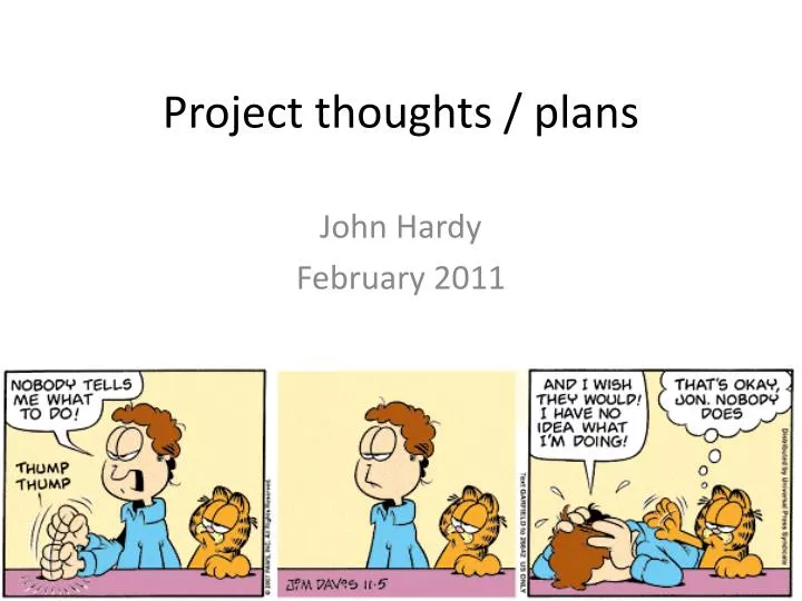 project thoughts plans