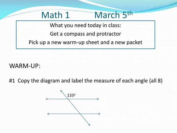 math 1 march 5 th