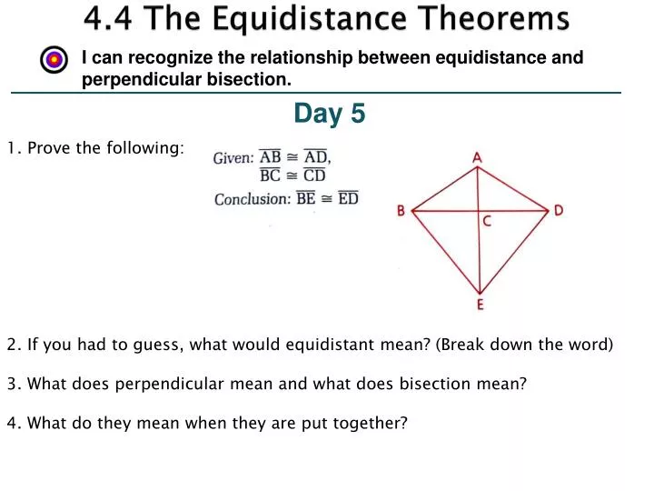 4 4 the equidistance theorems