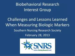 Biobehavioral Research Interest Group