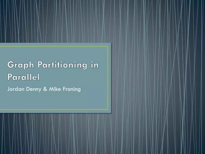 graph partitioning in parallel