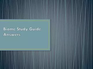 biome study guide answers